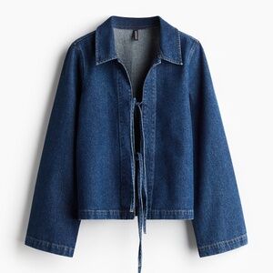 H&M Tie-Front Denim Jacket / Size Small